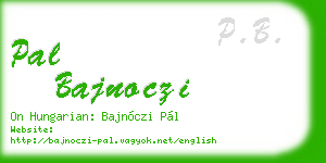 pal bajnoczi business card